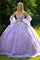 Quinceniera Dresses Long Ball Gown Glitter Apllique Quinceanera Dress Lilac