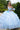Quinceniera Dresse Long Ball Gown Detachable Sleeve Quinceanera Dress Baby Blue