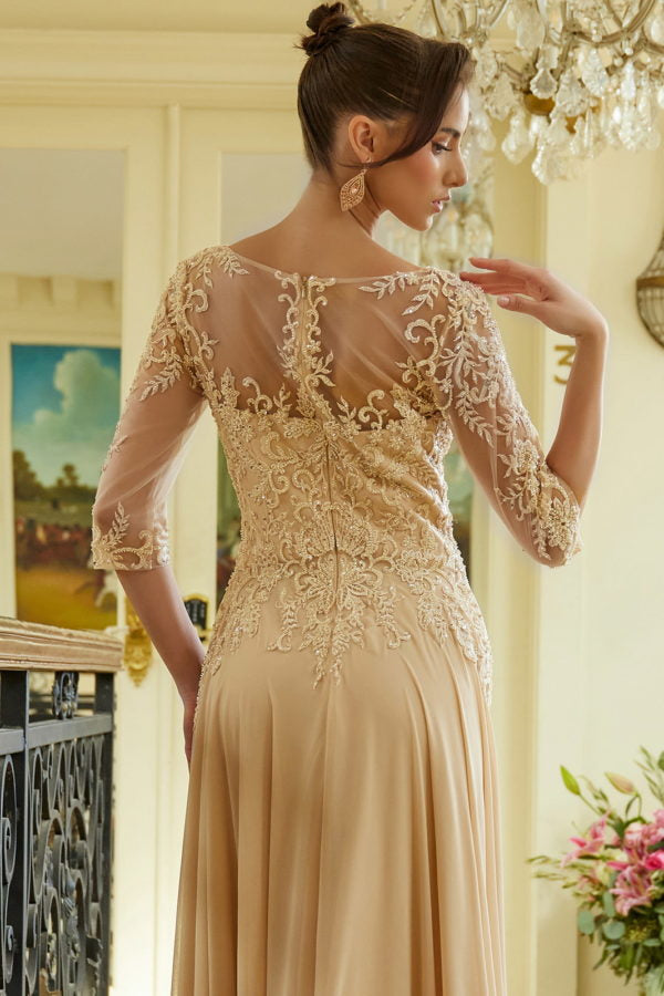 Mother of the Bride Dresses Formal Mother of the Bride Sequin Long Dress Champagne