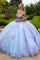 Quinceniera Dresses Sequin Long Ball Gown Glitter Quinceanera Dress Purple