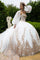 Quinceniera Dresses Sweet 16 Long Ball Gown Quinceanera Sequin Dress Ivory Gold