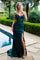 Prom Dresses Prom Long Fitted Slit Formal Corset Dress Green