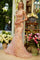 Prom Dresses Long Fitted Floral Applique Formal Sequin Prom Dress Peach