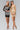 Cocktail Dresses Short Fitted Long Sleeve Cocktail Mini Dress Silver/Black