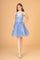 Cocktail Dresses Babydoll Homecoming Short Dress Smoky Blue