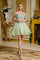 Short Homecoming A Line Glitter Sequin Prom Dress Sage