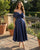 Midi Formal Cocktail Dress Off Shoulder Sleeves