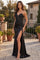 One Shoulder Formal Dress with Lace Bodice