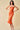 Cocktail Dresses Strapless Satin Cowl Back Bandeau Midi Dress Orange