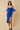 Cocktail Dresses Off Shoulder Organza Ruffle Sleeve Midi Dress Royal