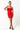 Cocktail Dresses Short Strapless Rosette Neck Mini Dress Red