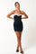 Cocktail Dresses Short Strapless Fitted Dress Black
