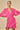 Cocktail Dresses Long Sleeve Ruffled Short Dress Pink