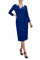 Cocktail Dresses Short Cocktail Midi Wrap Dress Royal White