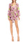 Cocktail Dresses Long Sleeve Floral Print Mini Cocktail Dress Pink Multi