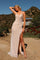 Wedding Dresses Beaded Fitted Long Wedding Dress Champagne