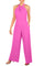 Jumpsuit Long Formal Prom Jumpsuit Neon Pink