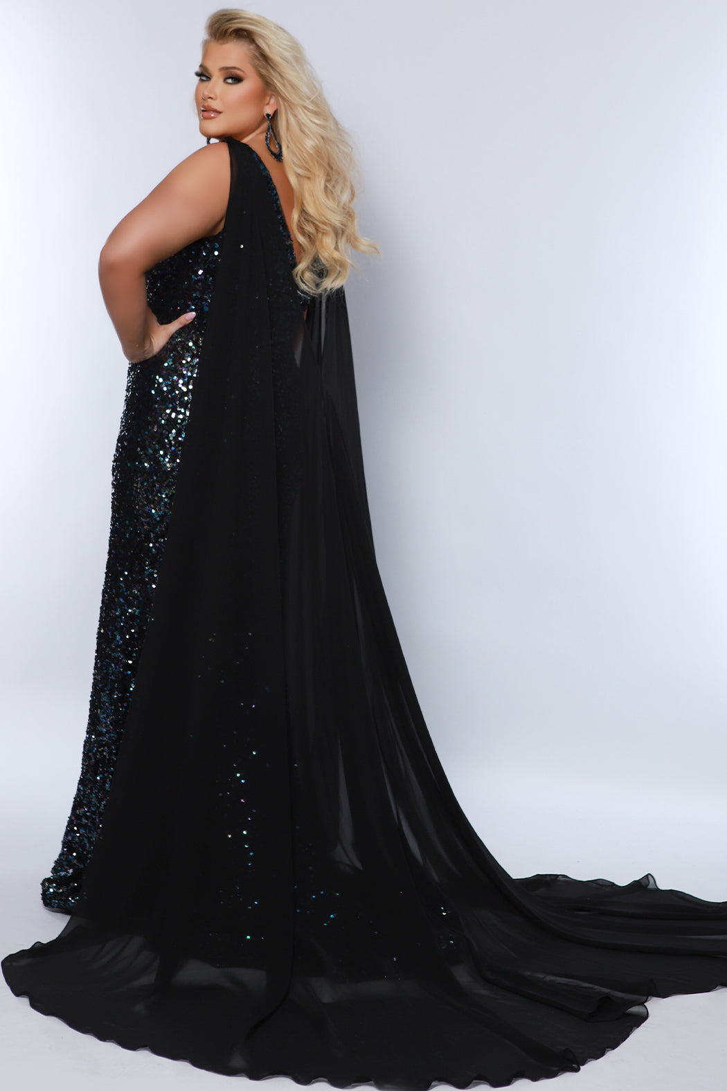 Plus Size Dresses Long Formal Fitted Sequin Mermaid Plus Size Evening Dress Kaleidoscope