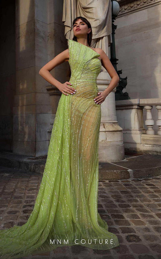 Prom Dresses Fitted Long Beaded Evening Formal Dress Pistache