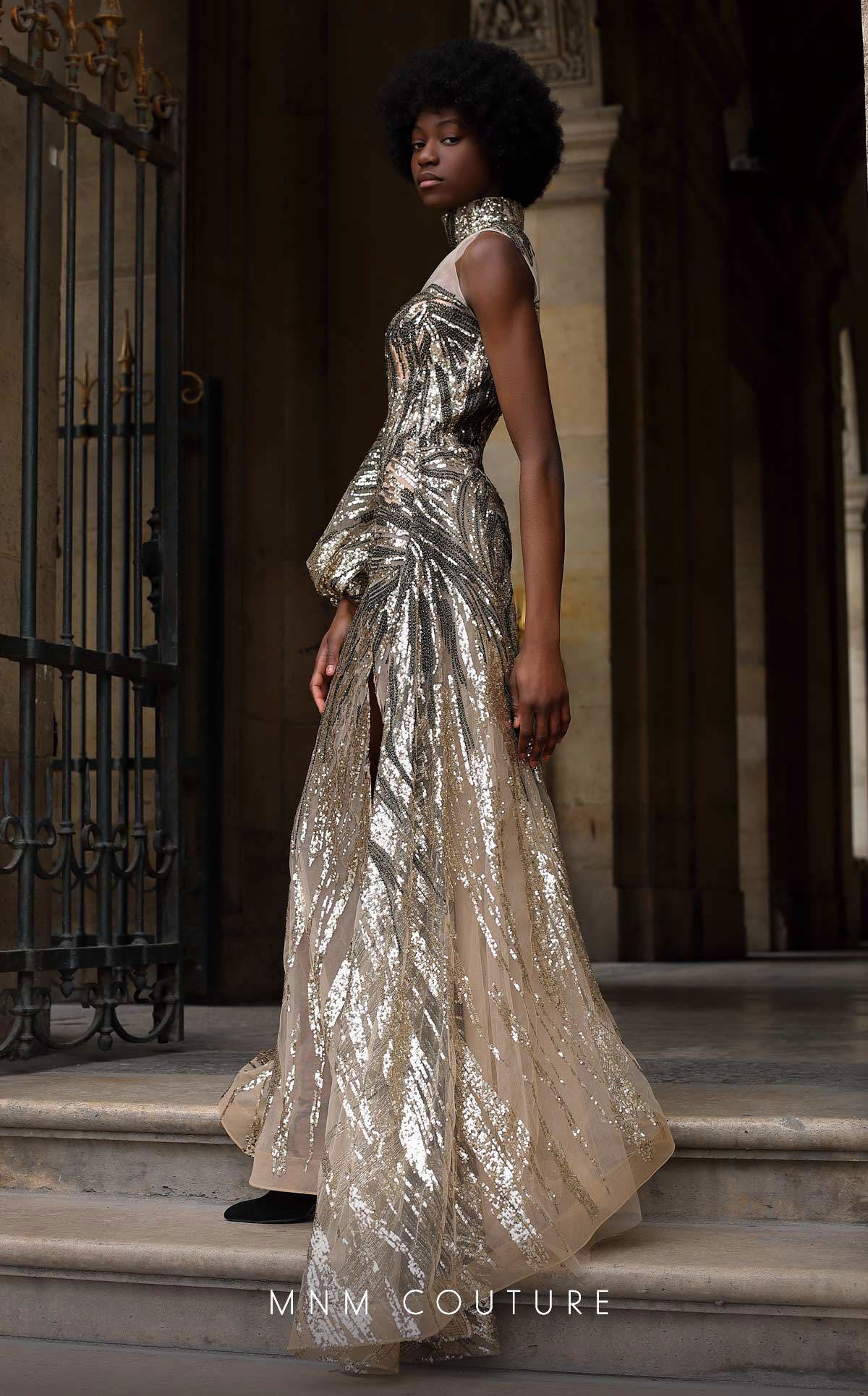 Formal Dresses Long Formal Mermaid Sequin Dress Gold Black