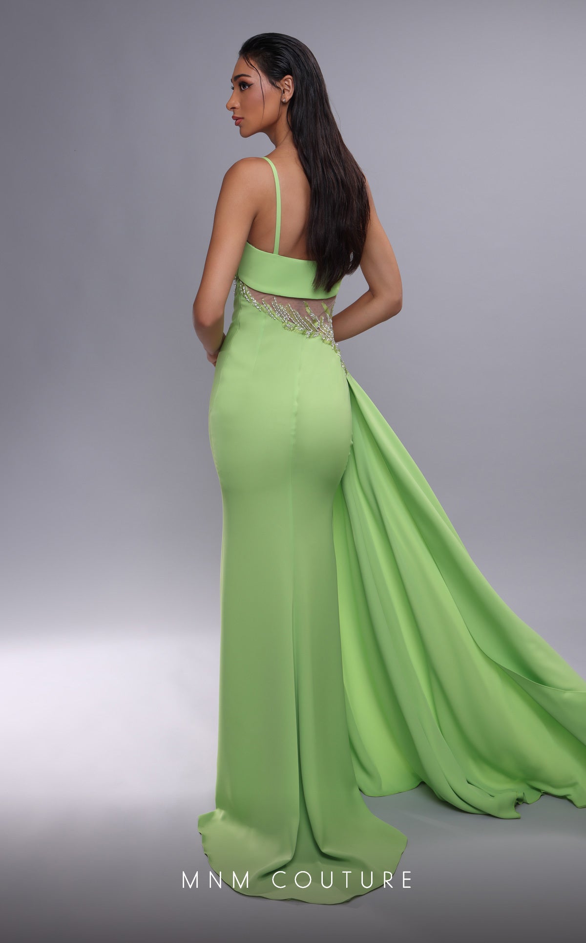 Formal Dresses Long Formal Beaded A Line Sequin Evening Dress   Pistache