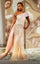 Formal Dresses Fitted Formal Long Overskirt Evening Dress Beige