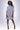 Cocktail Dresses Cold Shoulder Pearls Collar Cotton Short Dress Violet