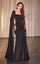 LaDivine CD356 Long Fitted Formal Cape Dress