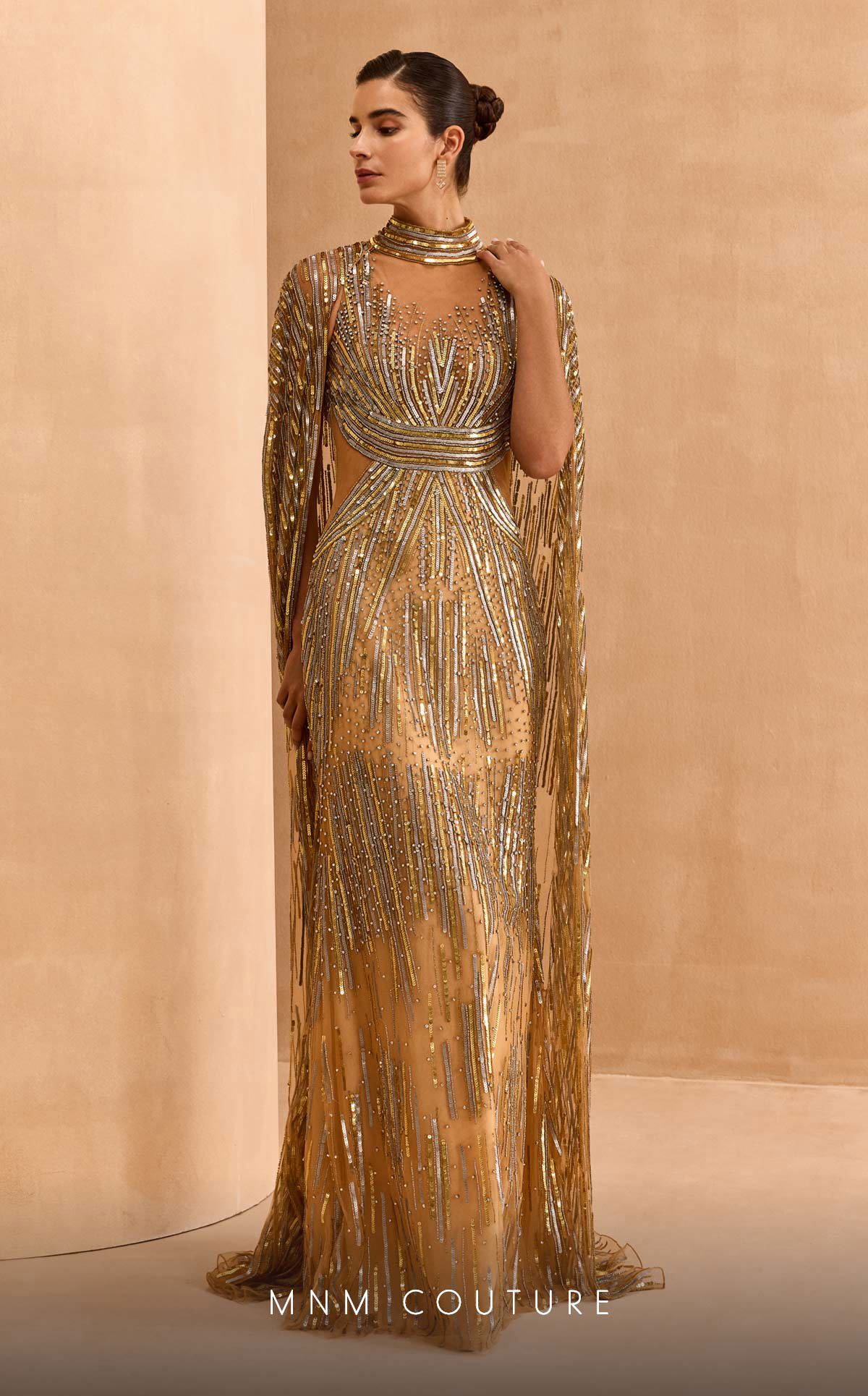 Formal Dresses Long Sequin Beaded Fit Formal Evening Dress  Gold