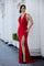 Prom Dresses Fitted Long Formal Silt Prom Dress Red