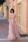 Formal Dresses Prom Long Formal A Line Evening Dress Blush