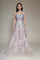 Formal Dresses Long Prom A Line Pattern Formal Dress Blue