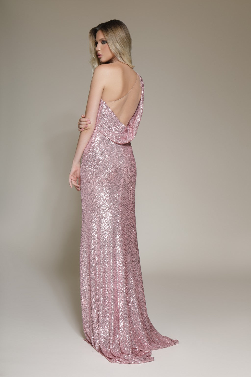 Prom Dresses Prom Long Fitted Slit Formal Evening Dress Pink