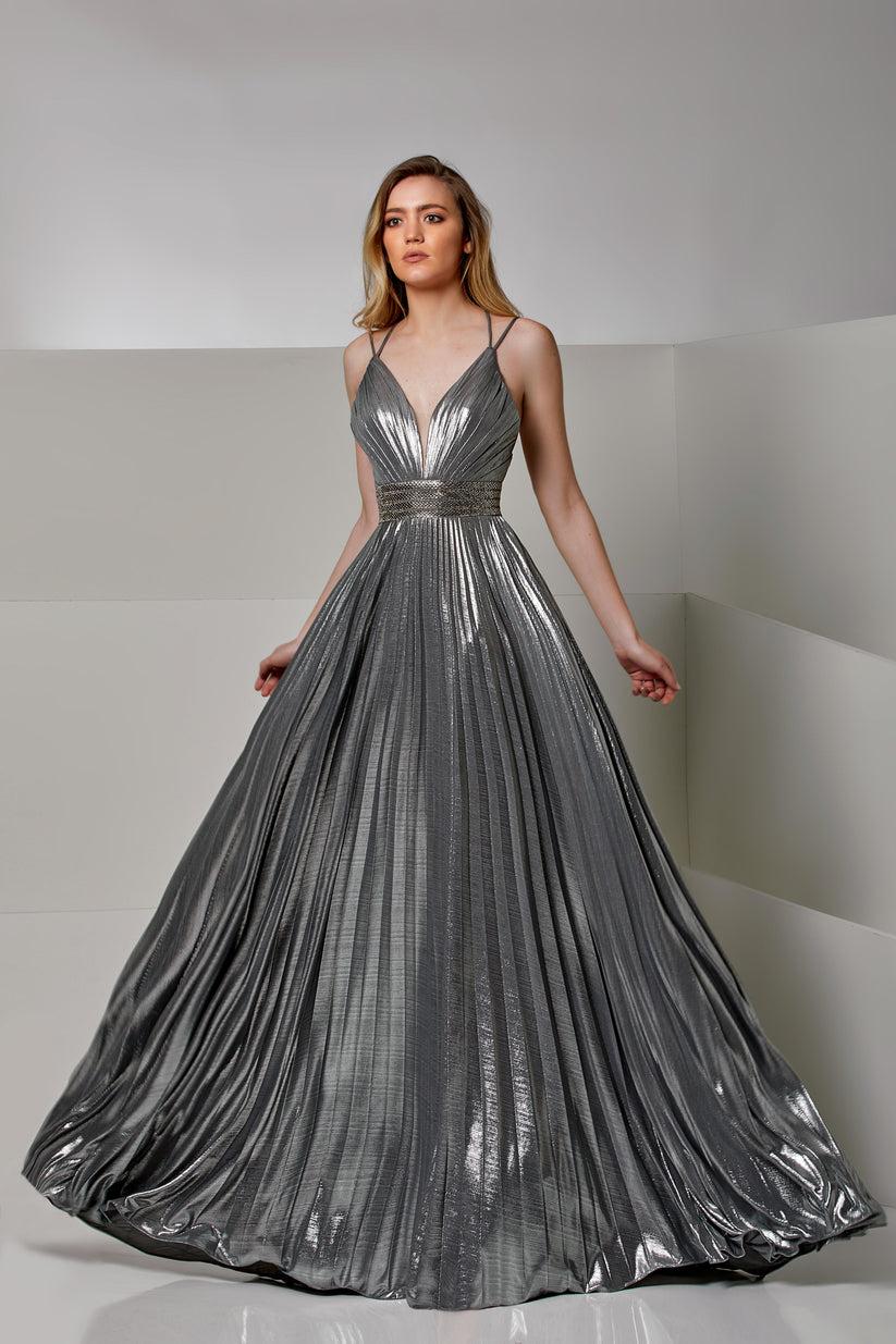 Prom Dresses Long Formal Beaded Prom Dress Anthracite