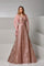 Formal Dresses A Line Long Lace Floral Formal Evening Dress Bright Rose