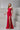 Prom Dresses Fitted Long High Slit Formal Prom Pleated Dress Fuchsia Red