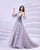 Prom Dresses Long A Line Formal Prom Floral Dress Silver
