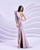 Prom Dresses Prom Long Slit Formal Lace Pleated Dress Lilac Marble