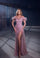Prom Dresses Long Formal Slit Evening Prom Dress Rose