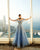 Prom Dresses A Line Long Prom Formal Beaded Dress Blue