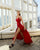 Prom Dresses Fitted Formal Long Slit Prom Dress Red