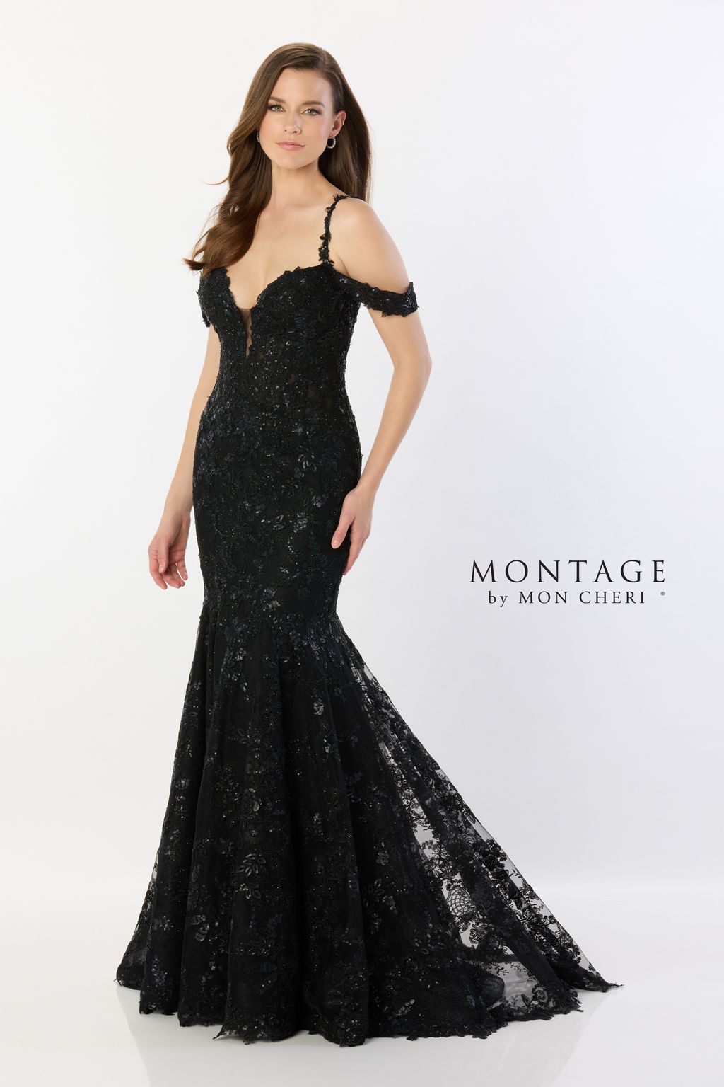 Formal Dresses Long Lace Sequin Mermaid Evening Formal Dress  Black