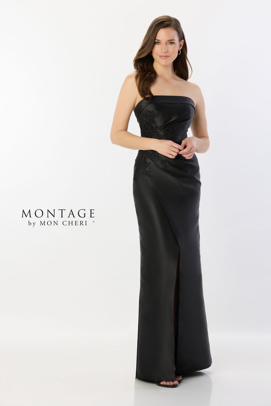 Formal Dresses Long Lace High Slit Formal Evening Dress Black