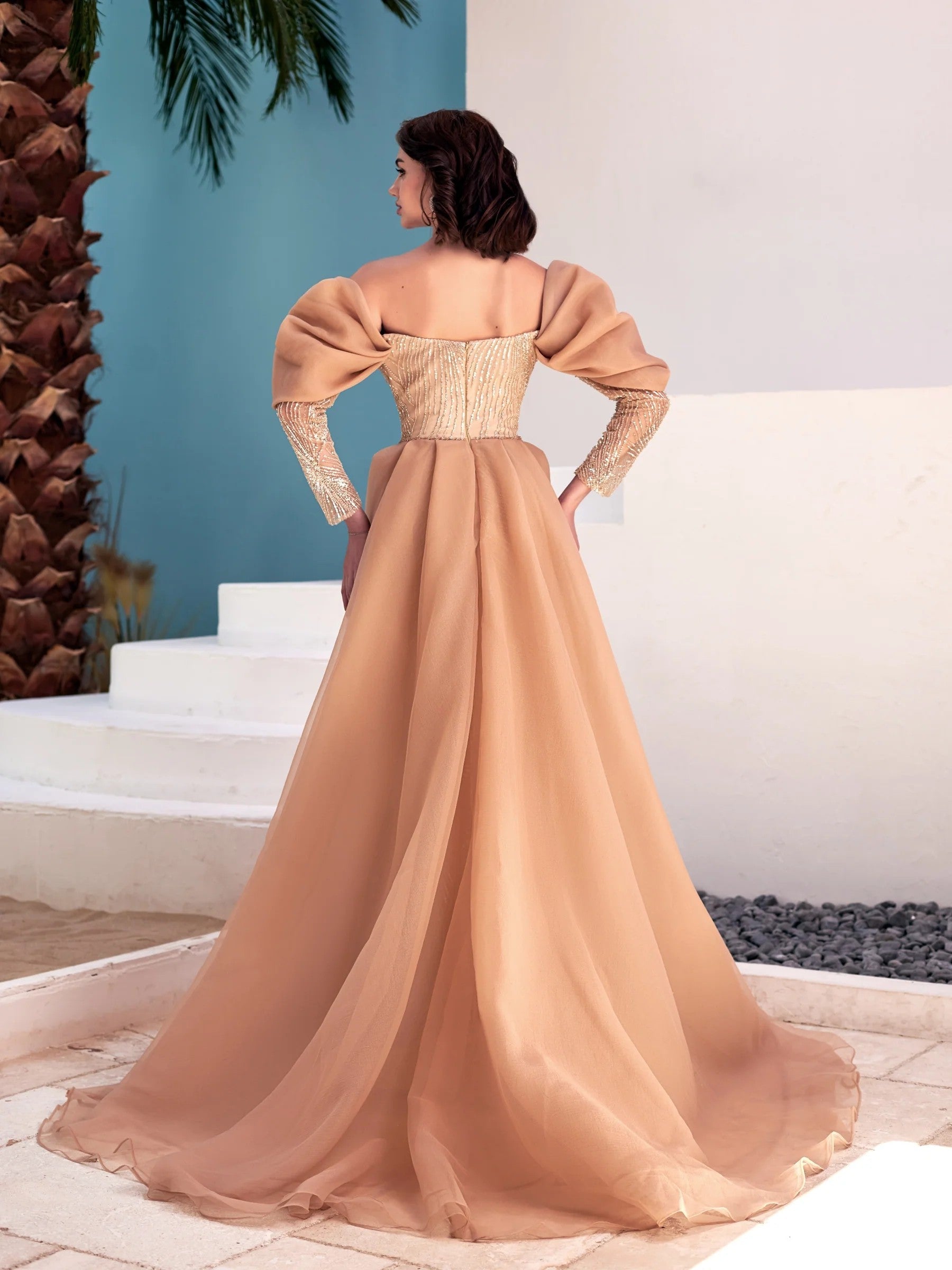 Prom Dresses Long Formal Mermaid Sequin Evening Prom Dress Gold