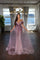 Prom  Dresses A Line Long Formal Sequin Prom Dress Purple