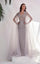 Formal Dresses Fitted Long Formal Evening Cape Dress  Light Purple