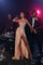 Prom Dresses Fitted Slit Long Prom Formal Evening Dress Gold