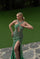 Prom Dresses Slit Formal Long Prom Dress Hunter Green