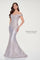 Formal Dresses Long Evening Fitted Mermaid Floral Formal Dress  Pearl Gray