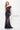 Formal Dresses Formal Long 3D Floral Applique Evening Peplum Dress Black/Ivory